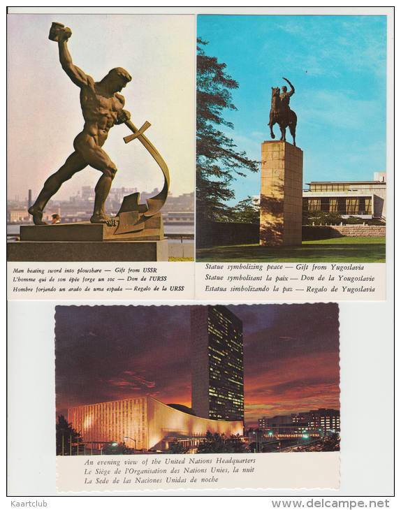 10 POSTCARDS : UNITED NATIONS: IN- & EXTERIOR - New York - USA   (See 4 Scans) - 5 - 99 Postkaarten