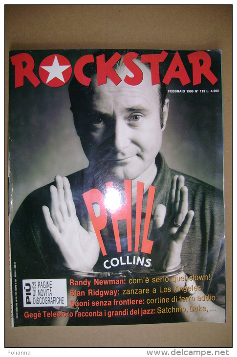 PBT/43 Rivista ROCKSTAR N.113/1990 - RANDY NEWMAN/STAR RIDGWAY/JAZZ/MAHLATHINI/P HIL COLLINS/DENOVO - Musica