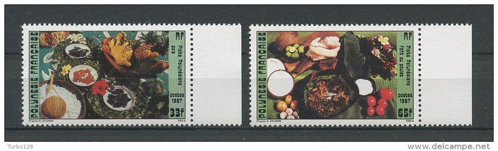 POLYNESIE 1987 N° 278/279 ** Neufs = MNH Superbe Cote 3.70 € Plats Polynésiens Food Ingrédients Po'e Fafa Poulet - Ungebraucht