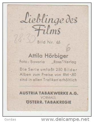 Attila Horbiger - Photo 50x60mm - Ross - Schauspieler