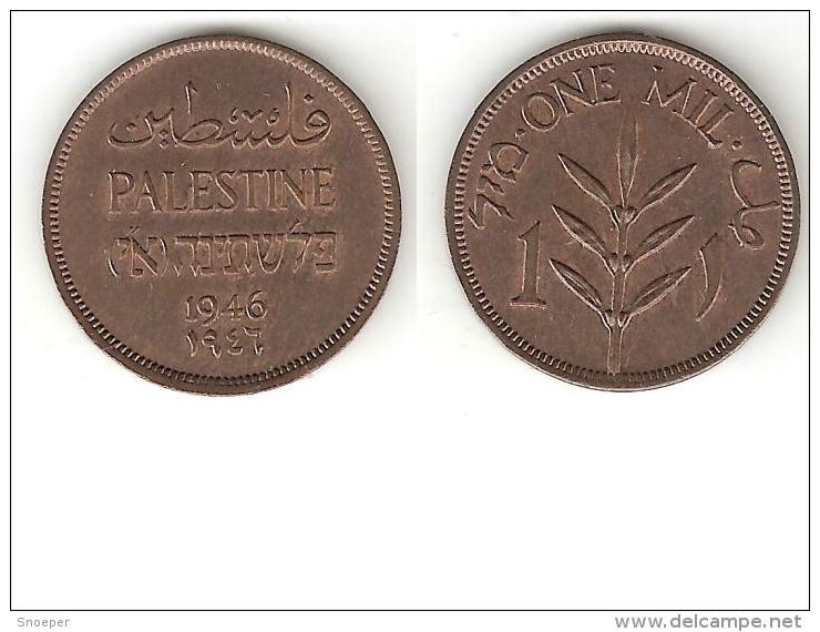 *palestina 1 Mil 1946 Km 1  Xf+ !!!!!catalog Val 45 $ - Autres – Asie