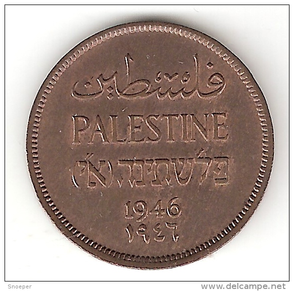 *palestina 1 Mil 1946 Km 1  Xf+ !!!!!catalog Val 45 $ - Andere - Azië