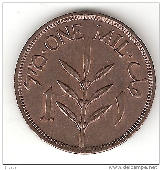 *palestina 1 Mil 1946 Km 1  Xf+ !!!!!catalog Val 45 $ - Autres – Asie