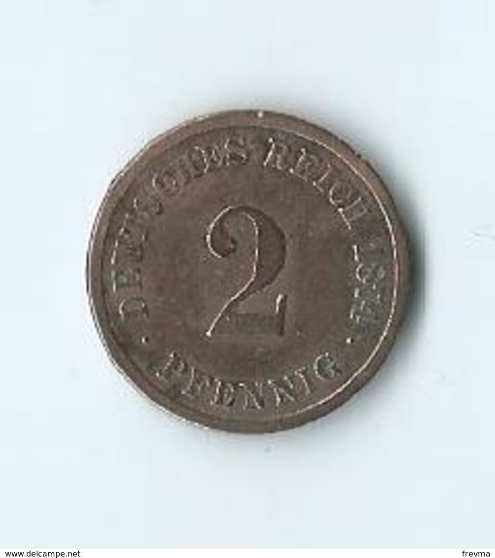 2 Pfennig 1874 A - 2 Pfennig