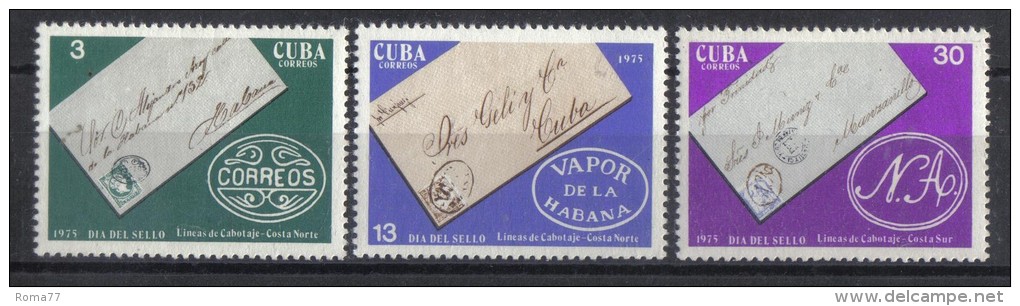 SS6409 - CUBA 1975, Serie 3 Valori Integri  *** Dia Do Sello - Neufs