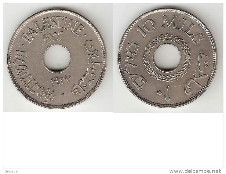 *palestina 10 Mils1927 Km 4  Xf+ !!catalog Val. 60$ - Otros – Asia