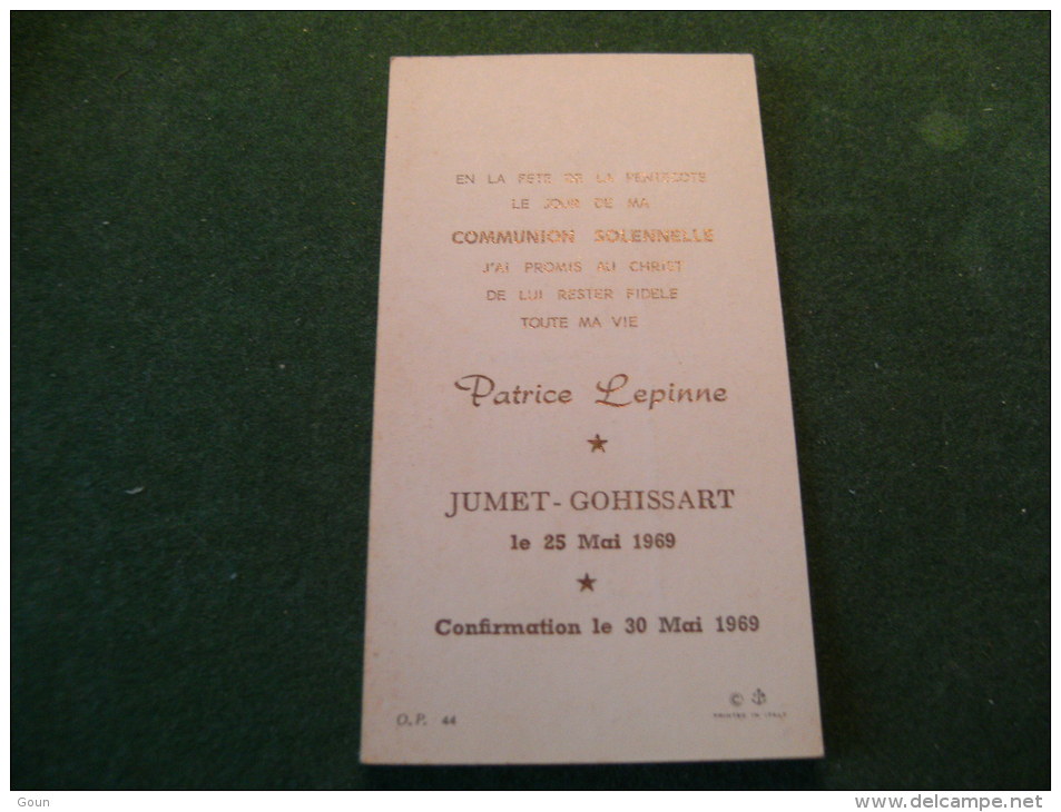 BC5-2-107 Souvenir Communion Patrice Lepinne Jumet Gohissart 1969 - Communion