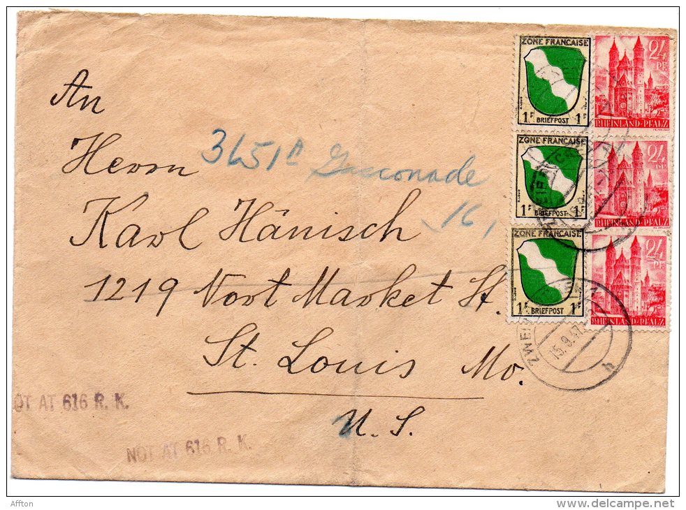 Germany Old Cover Mailed To USA - Otros & Sin Clasificación