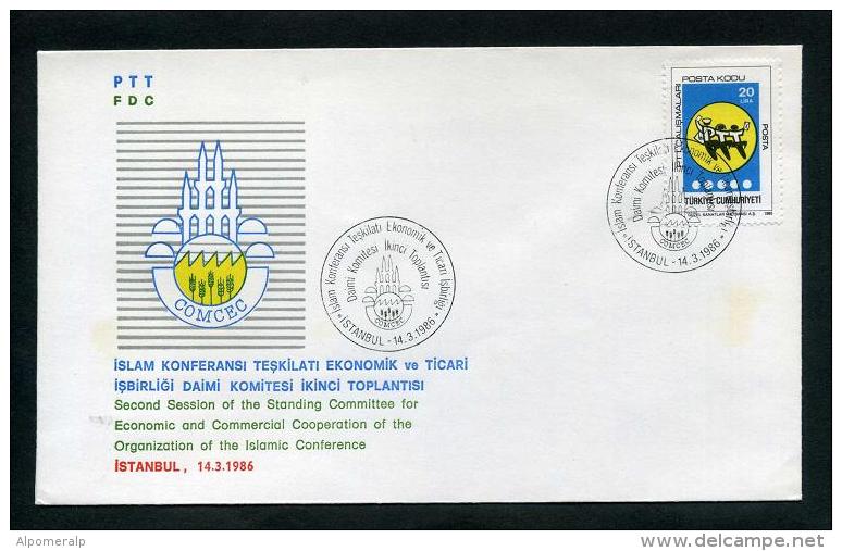 TURKEY 1986 FDC - 2nd Sess.of The Standing Committee For Economic And Commercial Coop.of The Org. Islamic Conf., Mar. 14 - FDC