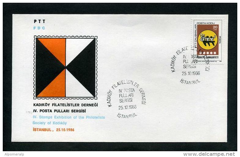 TURKEY 1986 FDC - IV. Stamps Exhibition Of The Philatelists Society Of Kadiköy, Istanbul, Oct. 25 - FDC