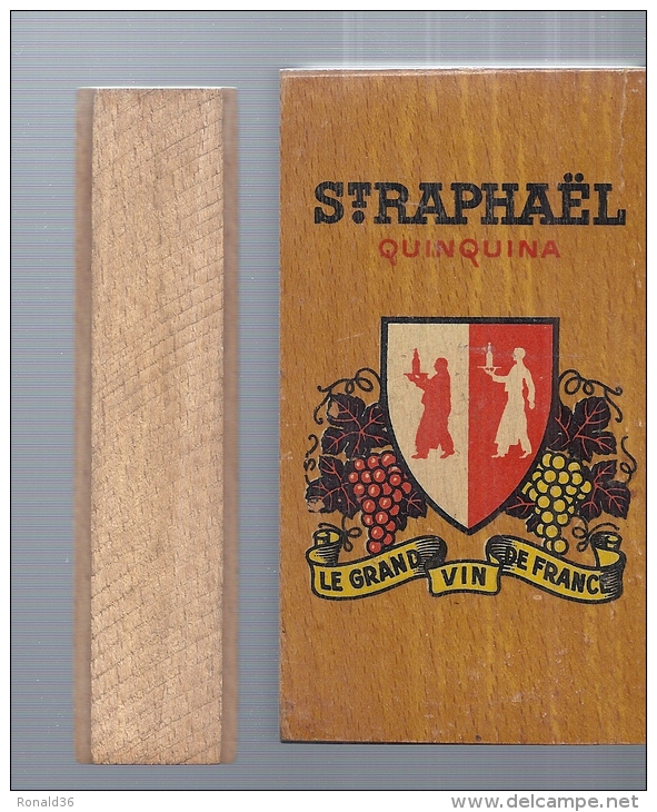 Boite A Jeu De Cartes A Jouer En Bois Imprimé ST SAINT RAPHAEL QUINQUINA L'apéritif De France Le Grand Vin Raisin Blason - Scatole