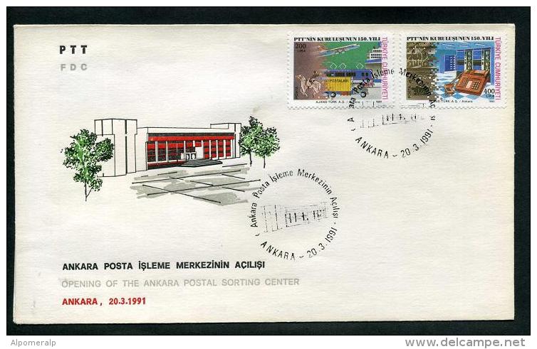 TURKEY 1991 FDC - Opening Of The Ankara Postal Sorting Center, Ankara, Mar. 20 - FDC