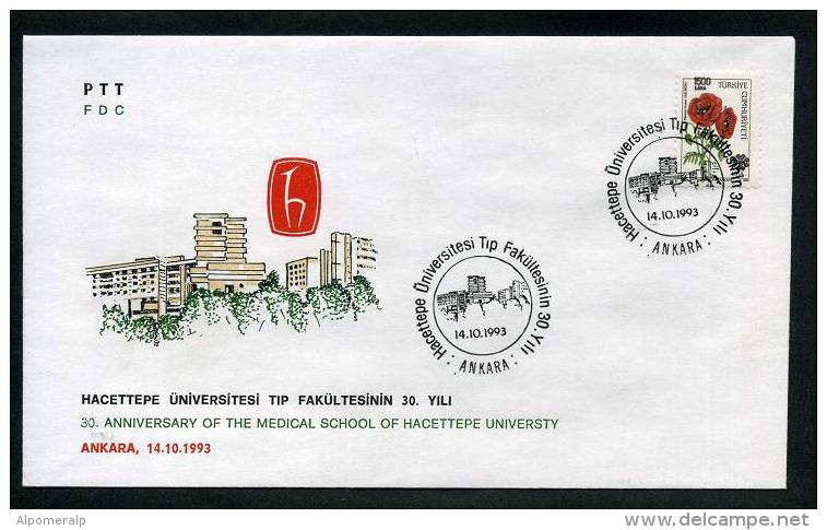 TURKEY 1993 FDC - 30th Anniversary Of The Medical School Of Hacettepe University, Ankara, Oct. 14 - FDC
