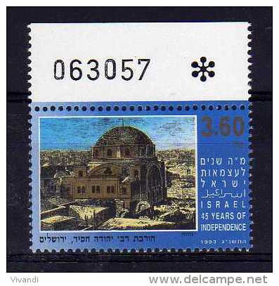 Israel - 1993 - 45th Anniversary Of Independence - MNH - Ongebruikt (met Tabs)