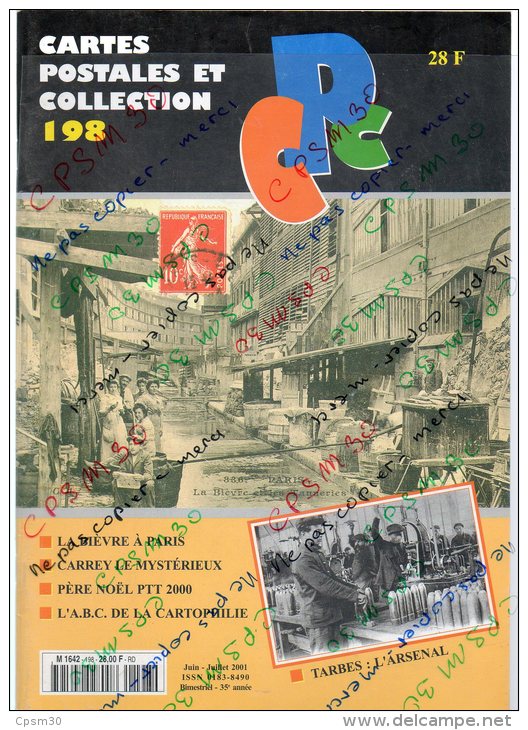 Revue Cartes Postales N° 198 CPC 2001/67; La Bièvre Paris; Arsenal Tarbes; Carrey Maison Laureys; Père Noel 2000; ABC - Antigüedades & Colecciones