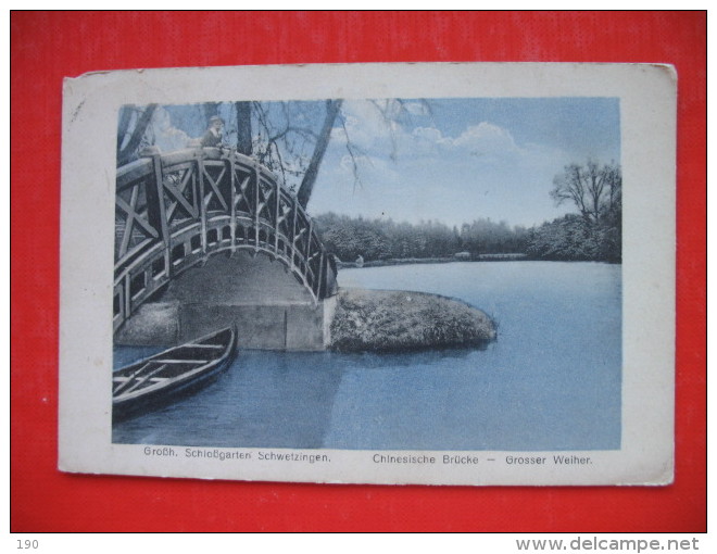 Grossh.Schlossgarten Schwetzingen Chinesische Brucke (China Bridge) Grosser Weiher - Schwetzingen