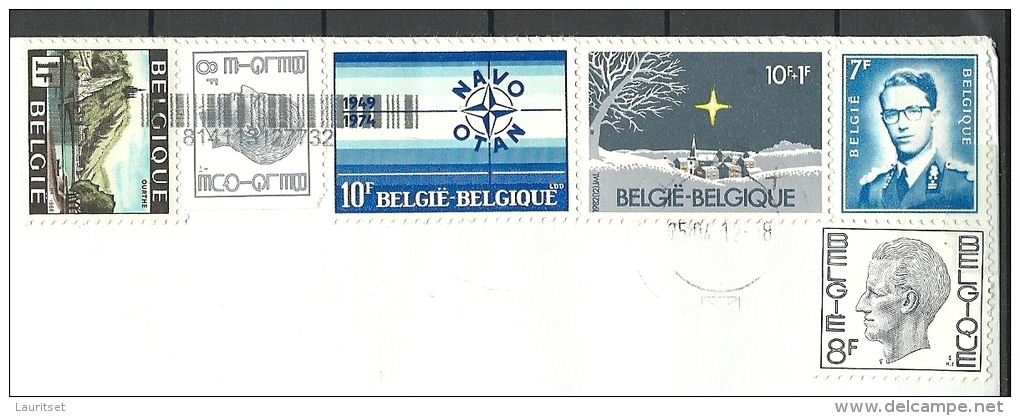 BELGIEN Belgium Belgia 2012 Air Mail Letter To Estland Estonia With 6 Stamps King Etc - Covers & Documents