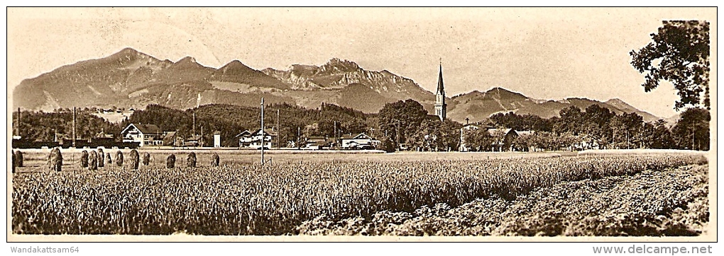 AK 1009 Übersee Am Chiemsee Mehrbildkarte 2 Bilder 27.08.53 - 11 - Traunstein