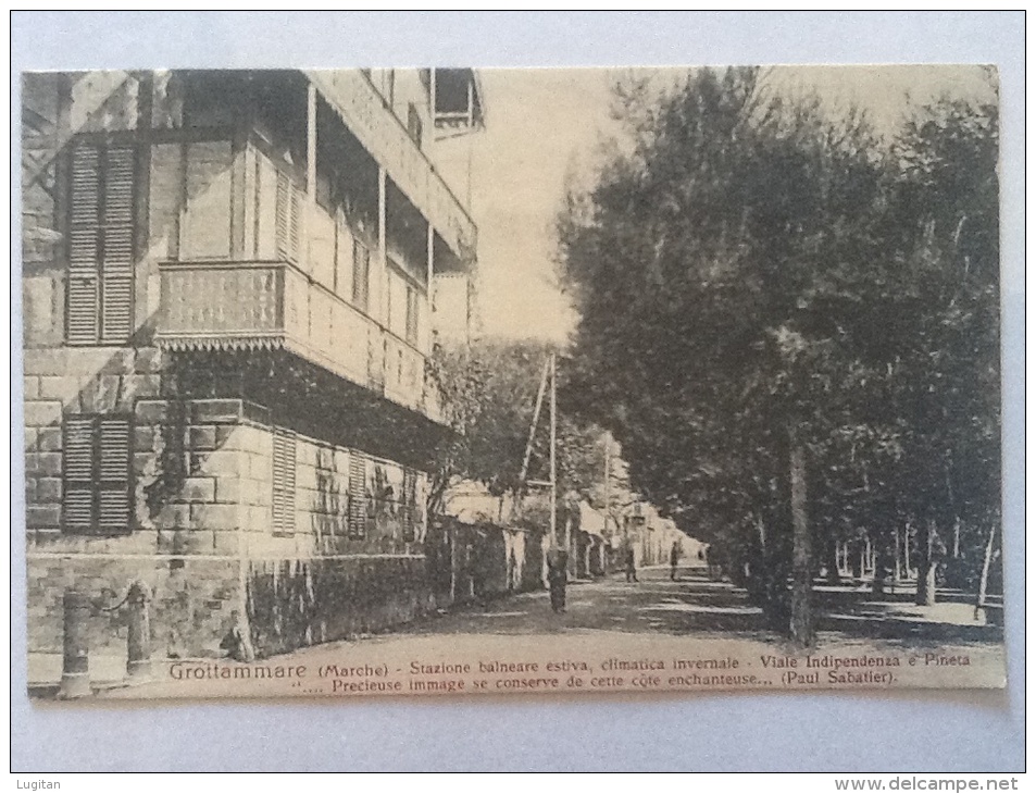 CARTOLINA - GROTTAMMARE - STAZIONE BALNEARE ESTIVA, CLIMATICA INVERNALE - VIAGGIATA NEL 1913 - Ascoli Piceno