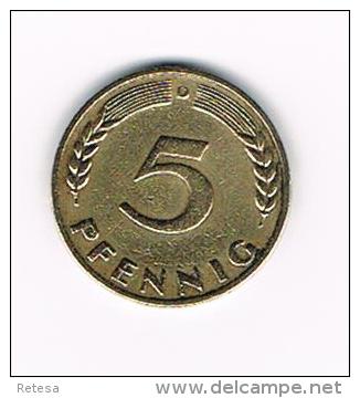 DUITSLAND 5 PFENNIG  1949 D - 5 Pfennig