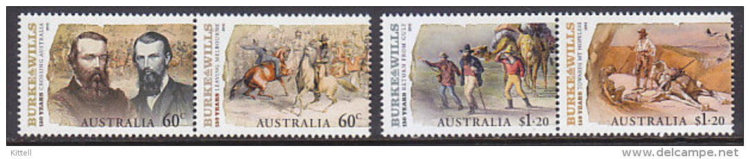 Australia 2010 Burke & Wills 4v MNH - Esploratori