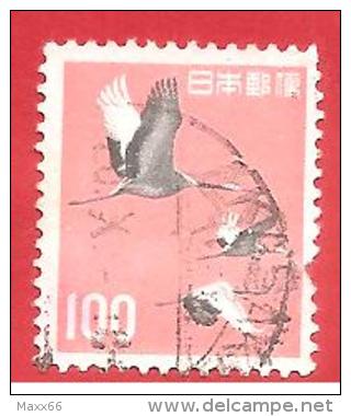 GIAPPONE - JAPAN - USATO - 1963 - Common Crane (Grus Grus Lilfordi) - 100 ¥ - Michel  JP 764 - Gebruikt