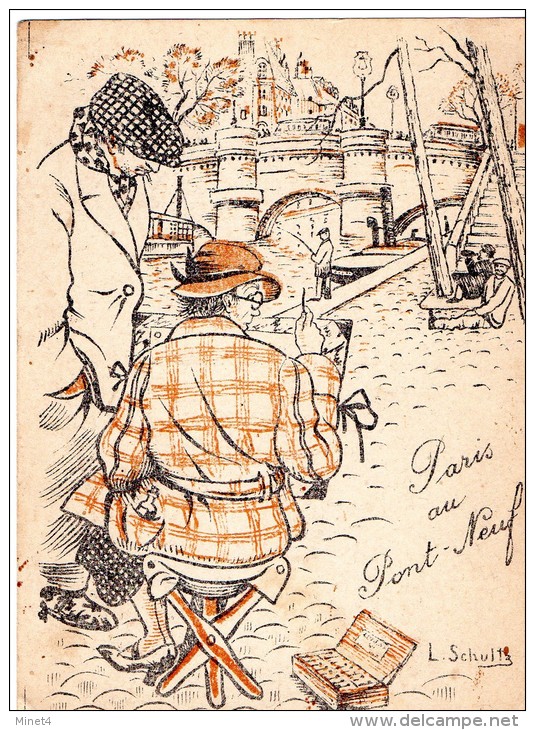 PARIS AU PONT NEUF ILLUSTRATION SCHULTZ - Schulze, Hans Rudolf