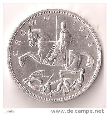 1 CROWN SILVER GEORGE V 1935 - L. 1 Crown