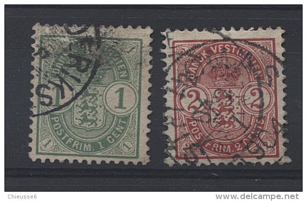 0232 - Antilles Danoises N° 16/17 Ob. - Dinamarca (Antillas)