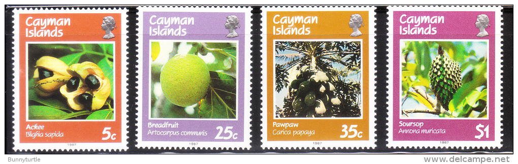 Cayman Islands 1987 Fruit Papaya Soursop MNH - Kaaiman Eilanden