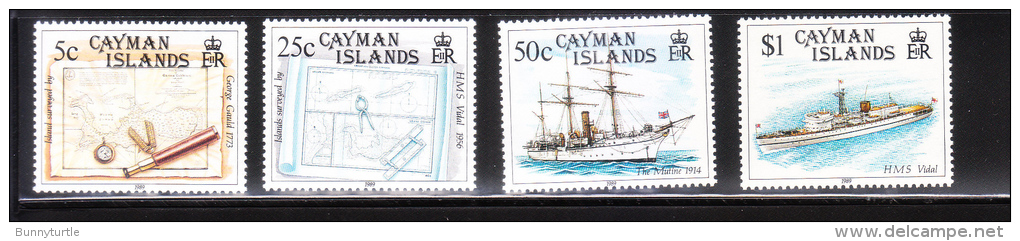 Cayman Islands 1989 Maps & Survey Ships MNH - Kaimaninseln