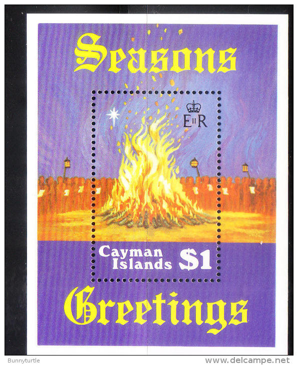 Cayman Islands 1984 Bonfire Christmas S/S MNH - Kaimaninseln