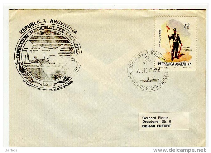 ARGENTINA  DIRECTION NACIONAL DEL ANTARCTICA  Special Cancell. ; Used Cover - Tratado Antártico