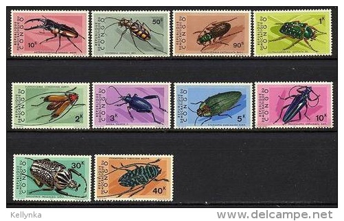 République Démocratique Du Congo - 753/762 - Insectes - MNH - Neufs