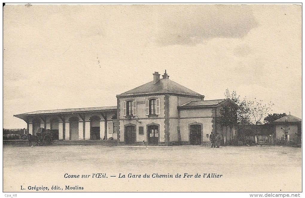 Allier- Cosne Sur L'Oeil -La Gare Du Chemin De Fer De L'Allier. - Altri & Non Classificati