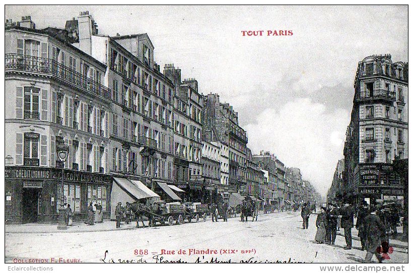 Paris XIX Eme  75    Rue De  Flandre  Série Tout Paris  . Vue Du Crédit Lyonnais - District 19