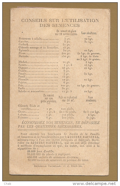 PAS COURANT - RATIONNEMENT - CARTE DE JARDINAGE ET TICKETS DE SEMENCES - LE VIGAN - WW2 - GUERRE 1939 1945 - Documents