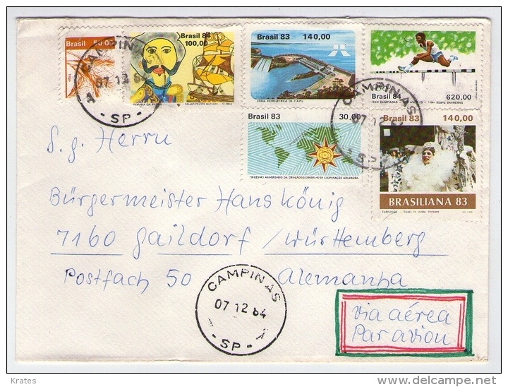 Old Letter - Brasil, Brazil - Airmail