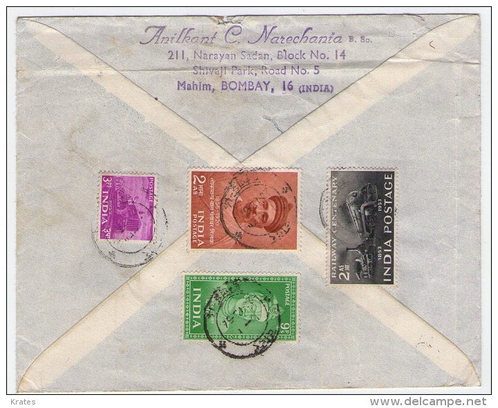 Old Letter - India - Airmail