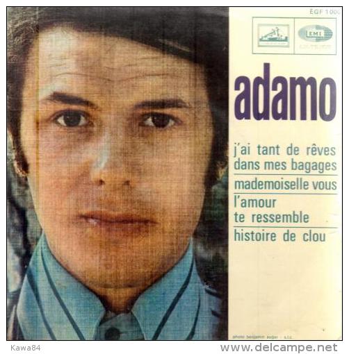 EP 45 RPM (7")  Adamo  "  J'ai Tant De Rêves Dans Mes Bagages  " - Other - French Music
