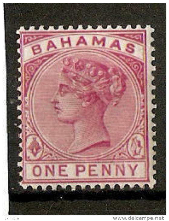 BAHAMAS 1884-1890 1d CARMINE-ROSE SG 48 VERY LIGHTLY MOUNTED MINT Cat £7.50 - 1859-1963 Crown Colony