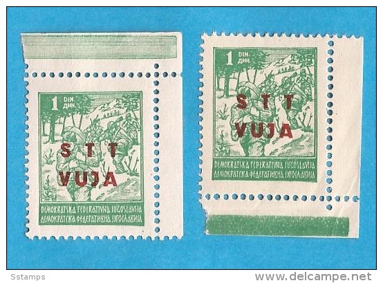 1949 X  12-21  TRIESTE ZONA B JUGOSLAVIJA STT VUJA SLOVENIJA ITALIA MILITARI RR TWO COLLOR  NEVER HINGED - Neufs