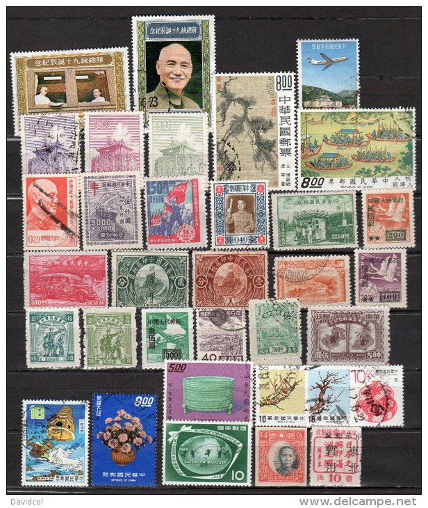 Q003.-. CHINA/CHINA PR. NICE LOT MINT / USED MORE OF 100 STAMPS,SURCHARGES,MAO,OVERPRINTDS - Oblitérés