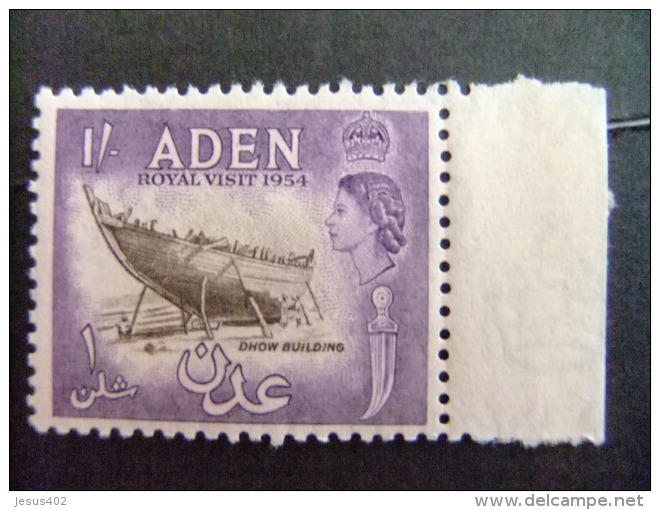 ADEN  COLONIE BRITANNIQUE 1953 --Yvert & Tellier Nº 63 * MH - Aden (1854-1963)