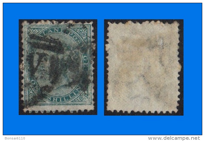 NZ QV SG184 1s Green 1874, Used - Used Stamps