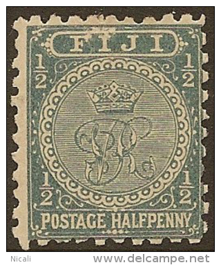 FIJI 1891 1/2d Slate-grey P10 SG 76 HM YY134 - Fiji (...-1970)