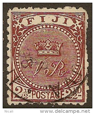 FIJI 1891 2 1/2d Brown P11x10 SG 84a U YY143 - Fiji (...-1970)