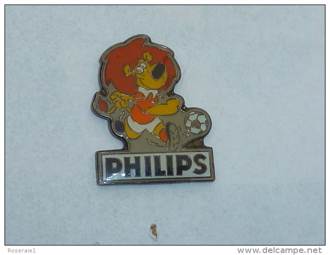 Pin's LION FOOTBALLEUR, PHILIPS - Fútbol