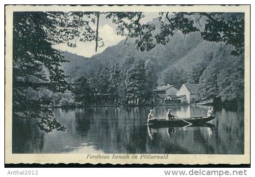 Forsthaus Isenach Pfälzerwald Bad Dürkheim Ruderboot Gelaufen 1912 - Bad Duerkheim