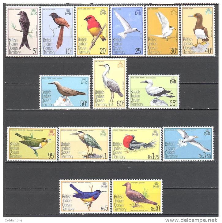 Océan Indien : Yvert N°63/77**; MNH; Oiseaux; Birds; Vögel; Oiseaux Divers - Territoire Britannique De L'Océan Indien